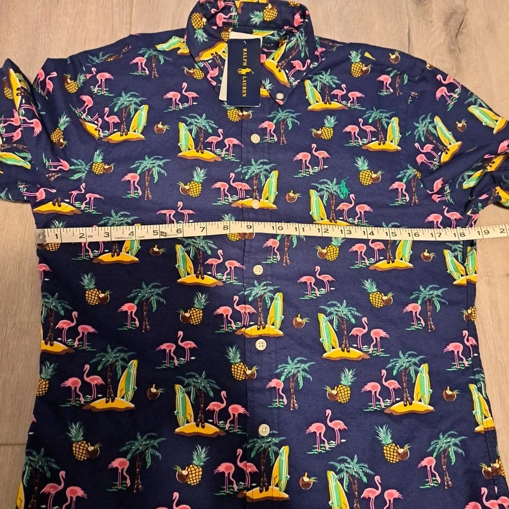Polo Ralph Lauren Tropical Hawaiian Print Button Down SS Shirt Men's Small NWT
